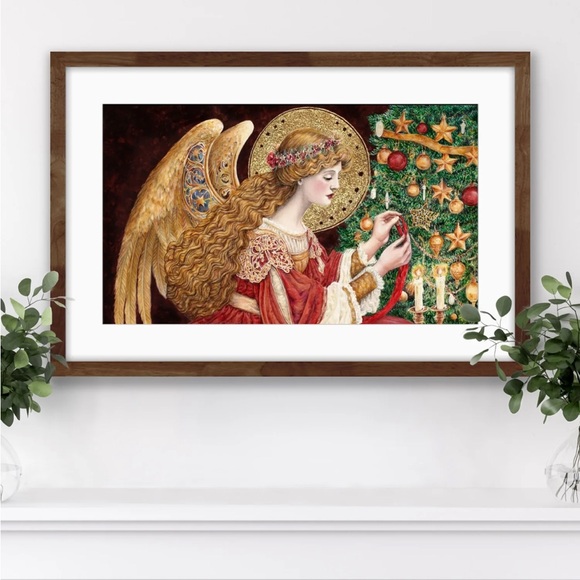 Christmas Holiday Angel Miriëlle, Keeper of the Twin Flame Fine Art Print - Picture 4 of 7
